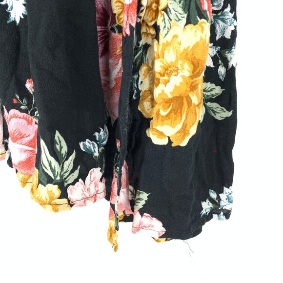 Torrid Dress Women's Sz 00 US M Crepe Floral Print Tie Waist Short Sleeve - Picture 4 of 6